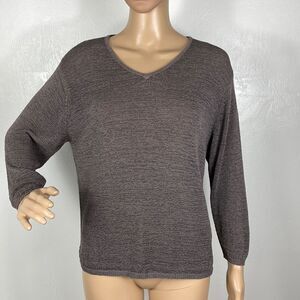 S.M.L. Design V-neck knit casual pullover sweater size L